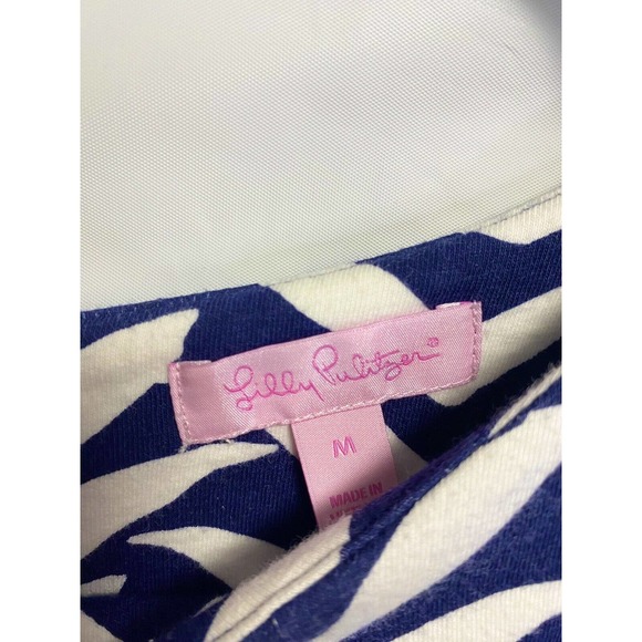 Lilly Pulitzer Womens Charlene Got Lucky Bird Seagull Chevron Sheath Dress‎ M - Picture 3 of 4